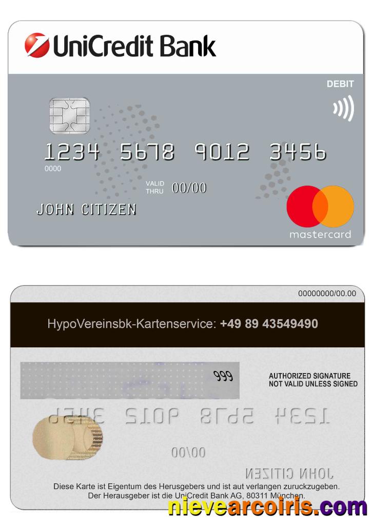 Germany UniCredit Bank MasterCard Credit Card
